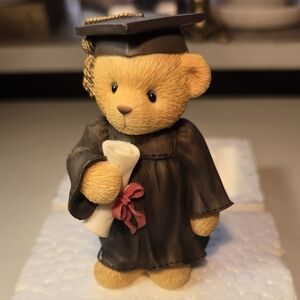 Avon Exclusive Figurine - Graduation Bear in Black Gown